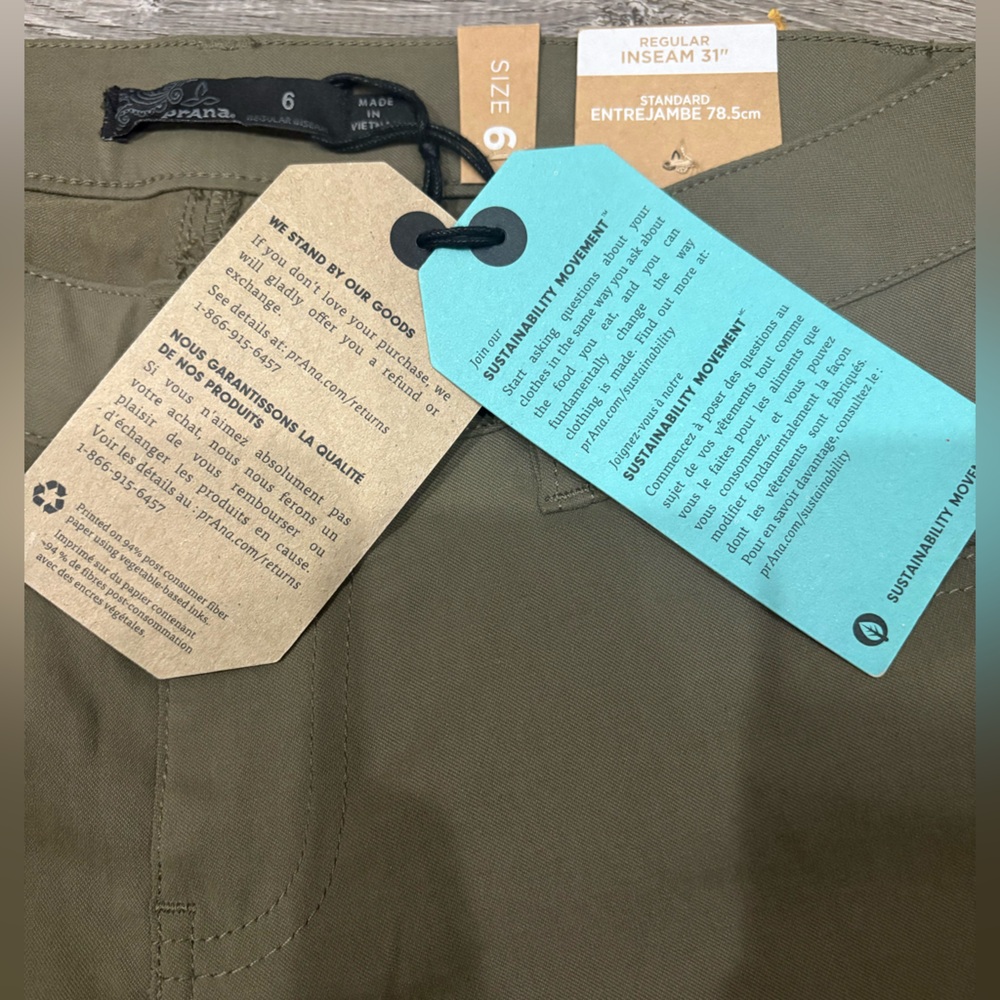 NWT. Prana. Briann Pant. Slate Green. Women’s Sz 6. - Picture 6 of 10